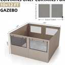 10x12 Gazebo Sidewall Curtains, 4-Panel Waterproof Mesh Window