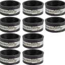 3952x10 Flexible Pvc Pipe Cap with Stainless Steel Clamps, 3 Inch Black (Pack of 10)