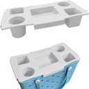 Top Cup Holder Tray Accessory compatible with Bogg Bag X-Large - Accessories for Original Bogg Bag - Divider and Organizer Phone Holder fit for Bogg (White)
