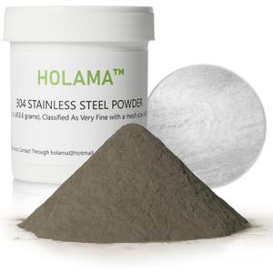 304 Stainless Steel Powder for Cold Casting Sculpture - Premium 320 Mesh for Inlay Work, Casting Powder for Home Office Decor - 1lb Enhanced Packaging (Corrosion Resistance) (Silver Gray-320 Mesh)