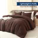Paxrac Earthy Brown Comforter King Size, Neutral 3 Pieces Comforter Set, Lightweight Solid Bedding Set, All Seasons Soft Fluffy King Comforter Set (104x90In Comforter & 2 Pillowcases)