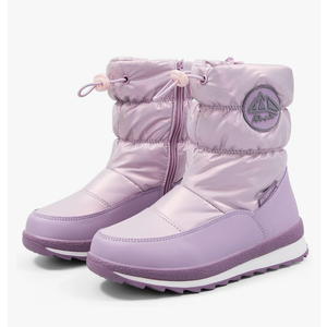 K KomForme Kids Snow Boots for Boys Girls Toddler Winter Outdoor Boots Waterproof with Fur Lined (Toddler/Little Kid/Big Kid) Size 2 Big Kid