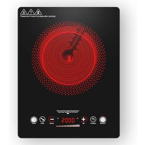 VBGK Single Burner Electric Cooktop,110V 1800W Electric Stove Top with LED Touch Control,Single electric burner 9 Power Levels, 4 hTimer, Safety Lock,Overheat protection