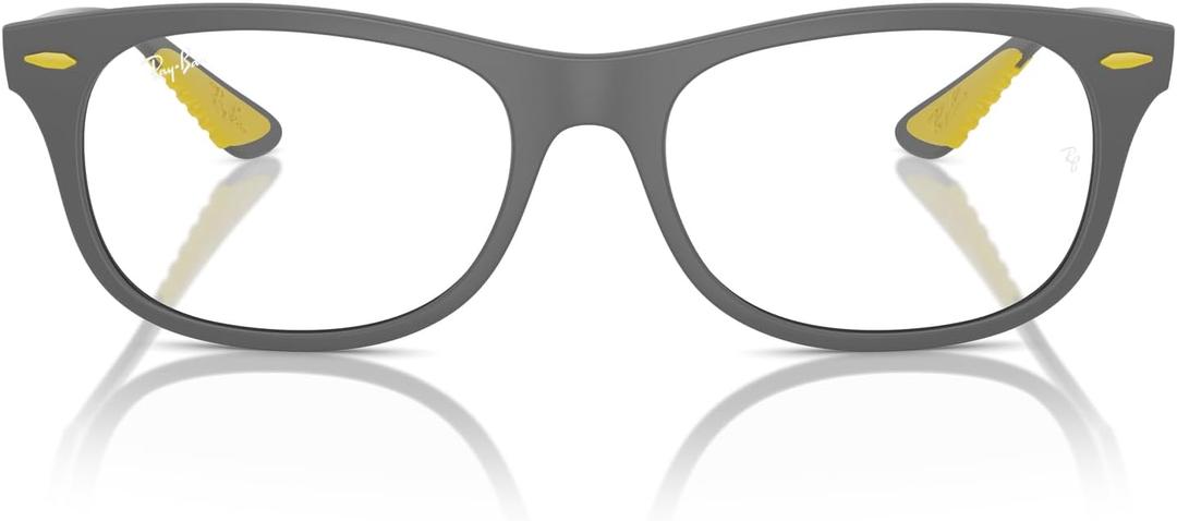 Ray-Ban Rx7307m Scuderia Ferrari Collection Square Prescription Eyewear Frames (Matte Grey/Demo Lens)