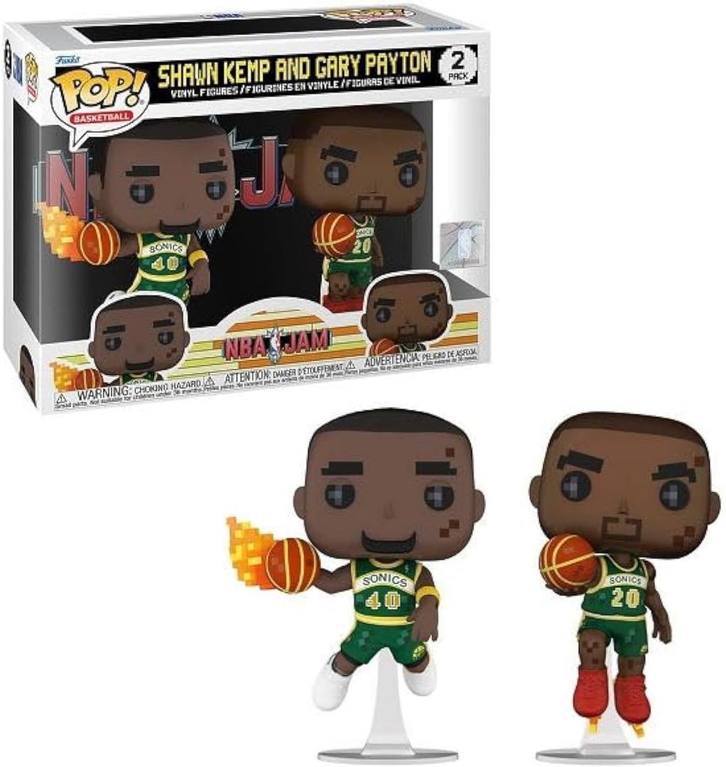 CLARKtoys] + Replacement for + [Funko Pop! Shawn Kemp & Gary Payton (Sonics) 2 Pack, 2 Figures] + [Funko]