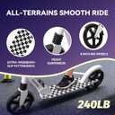 Nattork Kick Scooter for Age 6+ Kids Teens Adults, Max Load 240 LBS, Adjustable Height Foldable with 8" Large Wheels, Anti-Shock Suspension