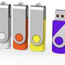 Aiibe 5 Pack 64GB USB Flash Drive 64 GB Flash Drives Thumb Drive Swivel USB Stick USB 2.0 Pen Drive (64G, 5 Mixed Colors: Black Red Yellow White Purple)
