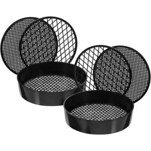 Vaguelly Handheld Science Test Sieves 2 Sets Plastic Lab Sieve with Interchangeable Mesh for Kids Science Experiment Soil Seed Screening Educational Tool
