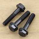 M10-1.5 x 40mm Flanged Hex Bolts Screws, 10.9 Grade Alloy Steel Hexagon Flange Bolts for Machinery Automotive, Black Oxide Finish, Partial Thread, 10 PCS