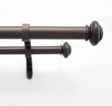 Window Curtain Rod, W 52in
