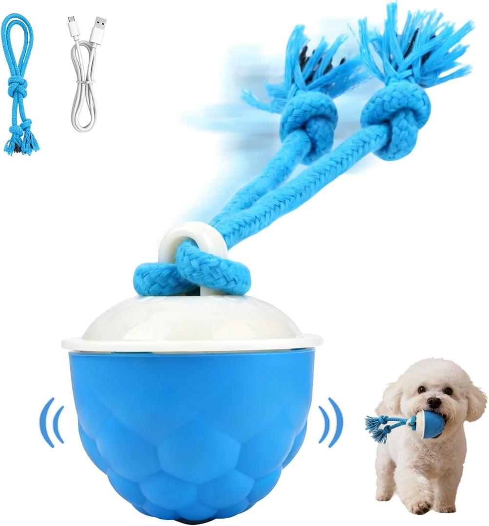 Interactive Dog Toys,2026 Upgraded Motion Activated Automatic Rolling Ball Toys for Small/Medium/Large Dogs Balls,Interactive Dog Ball for Boredom to Keep Them Busy,With USB Rechargeable (Blue)