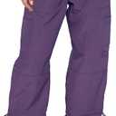 DISCIPBUSH Cargo Pants Women Baggy - Parachute Pants for Women, Rave Y2K Festival Outfits Purple XL