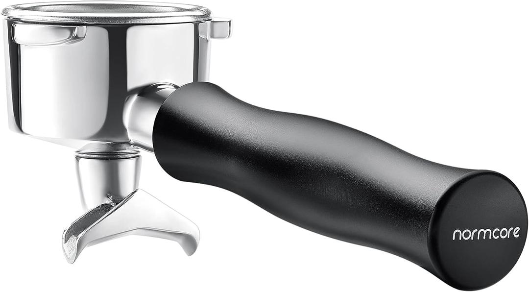 Normcore 54mm Double Spout Portafilter with Basket - Anodized Aluminum Handle and 18g Basket - Fit 54mm Breville/Sage Machines