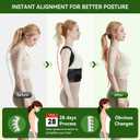 Posture Corrector for Women and Men, Invisible Full Back Support Brace with Enhanced Breathable Mesh, Shoulder Straightener for Back & Neck Pain Relief, Scoliosis & Posture Improvement, Large (Black, L)