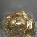 COZYPOIN Women's Metallic Shiny Cropped Puffer Jacket Long Sleeve y2k Zip Up Padded Down Short Coat Outerwear (Medium, Gold)