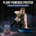 Vega Sport Vegan Protein Powder + Recovery - 30g Plant Based Protein per Serving, Chocolate, 19 Servings, 5g BCAAs, Probiotics, NSF Certified, for Shakes & Smoothies, 1.8lbs (Packaging May Vary)