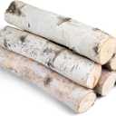 17 Inch Natural Birch Logs - Decorative Dried Birch Wood Logs for Fireplace, Wedding Centerpieces - Unfinished Wood DIY Crafts, & Home Dcor - Birch Log Bundle for Indoor Display (6 PCS) (2.5"-4" DIA)