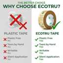 Ultra Strong Kraft Paper Packing Tape, Heavy Duty Brown Packing Tape for Box & Carton Sealing Packaging Shipping Moving & Masking, Eco Friendly Biodegradable Painters Tape, 2 Inch x 44 Yard