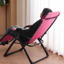 Cinnvoice Foldable BBL Chair with Hole Position Lawn Chair for BBL Lounge After Surgery Recovery Bed for Patio Garden Poolside Outdoor Yard Beach (Pink)