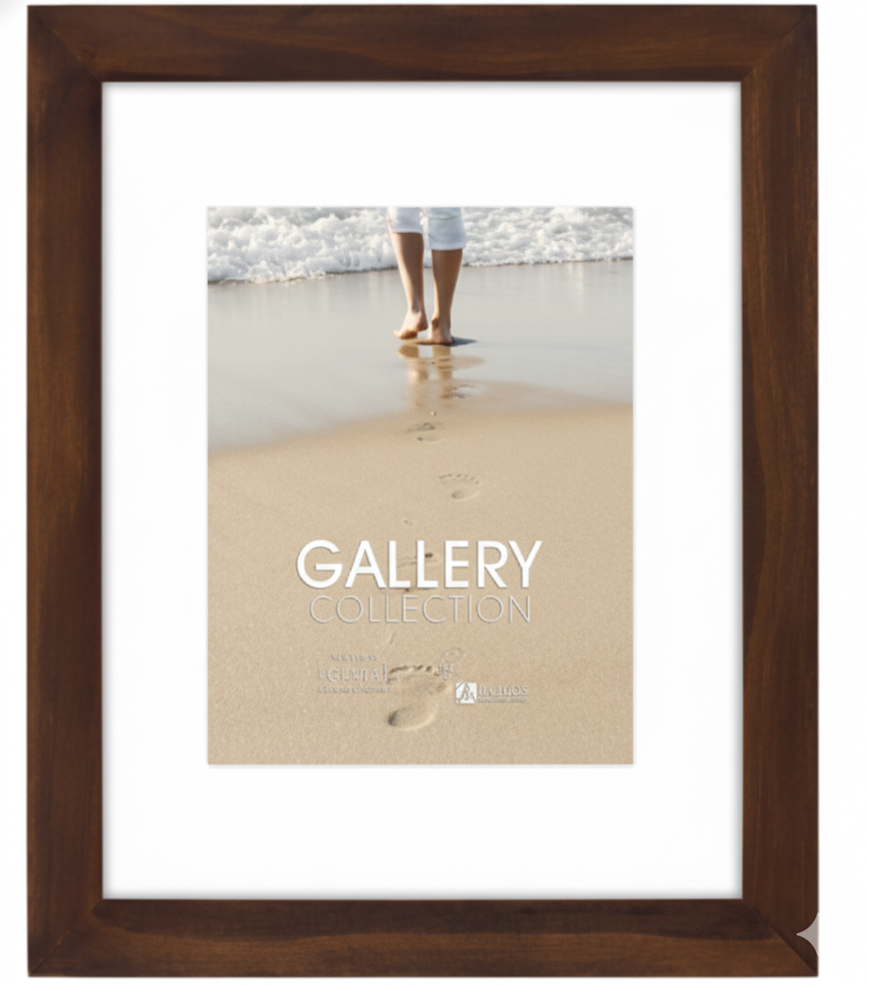Malden Walnut Floating Glass Picture Frame 16x20