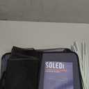 SOLEDI Large Double Laundry Hamper with Lid, Collapsible Clothes Hamper 2 section with Removable Bags, Space-Saving Laundry Basket for Bedroom, Dorm, College (145L, Navy blue)