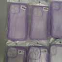 9 PCS Cute Cases Wave Frame Shape Soft Silicone Shockproof Protective Slim Phone Cover for Women Girls, Clear/Purple