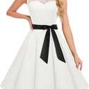 Bbonlinedress Women's 1950s Vintage Rockabilly Swing Dress Lace Cocktail Prom Party Wedding Guest Dress (M)