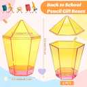 Aneco 6 Piece Pencil Gift Boxes Back to School Pencil Containers for Teachers Gifts Candy Popcorn Holders Bulk Bags Party Favor for Teacher Appreciation Gifts School Classroom Decoration