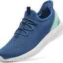 STQ Orthopedic Shoes for Women Breathable Womens Slip on Sneakers Comfortable Plantar Fasciitis Pregnancy Nurse Shoe, Denim Blue, Size 8.5