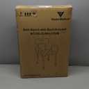 Vaunn Medical Deluxe Spa Shower Chair with Arms and Back, Bath Seat for Seniors, 350 lbs Max Weight, White With Light Gray Arms