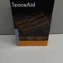 SpaceAid WrapNeat 3 in 1 Wrap Organizer with Cutter and Labels, Plastic Wrap, Aluminum Foil and Wax Bamboo Dispenser for Kitchen Storage Organization Holder for 12" Roll (Natural) (3-Slot, 3"Tall)