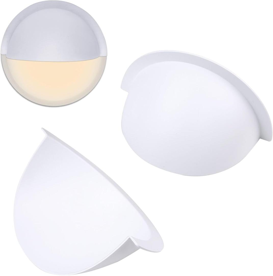 4 Pieces Recessed Lighting Half Shades, Opaque Recessed Light Covers Compatible with 6" Light Fixture for Softening, Reducing, Diffusing Harsh Ceiling Lighting
