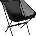 Ultra-Light Folding Camping Chair, All-Aluminum Frame, Surper Breathable Fabric, Easy to Carry, Compact Storage Size (1, Black)
