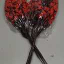 Hananona 10 Pcs Babys Breath Artificial Flowers Real Touch Fake Red Flowers Silk Plants for Christmas Home Decor Indoor Floral Arrangement Table Centerpieces Halloween Decor (Red, 10)