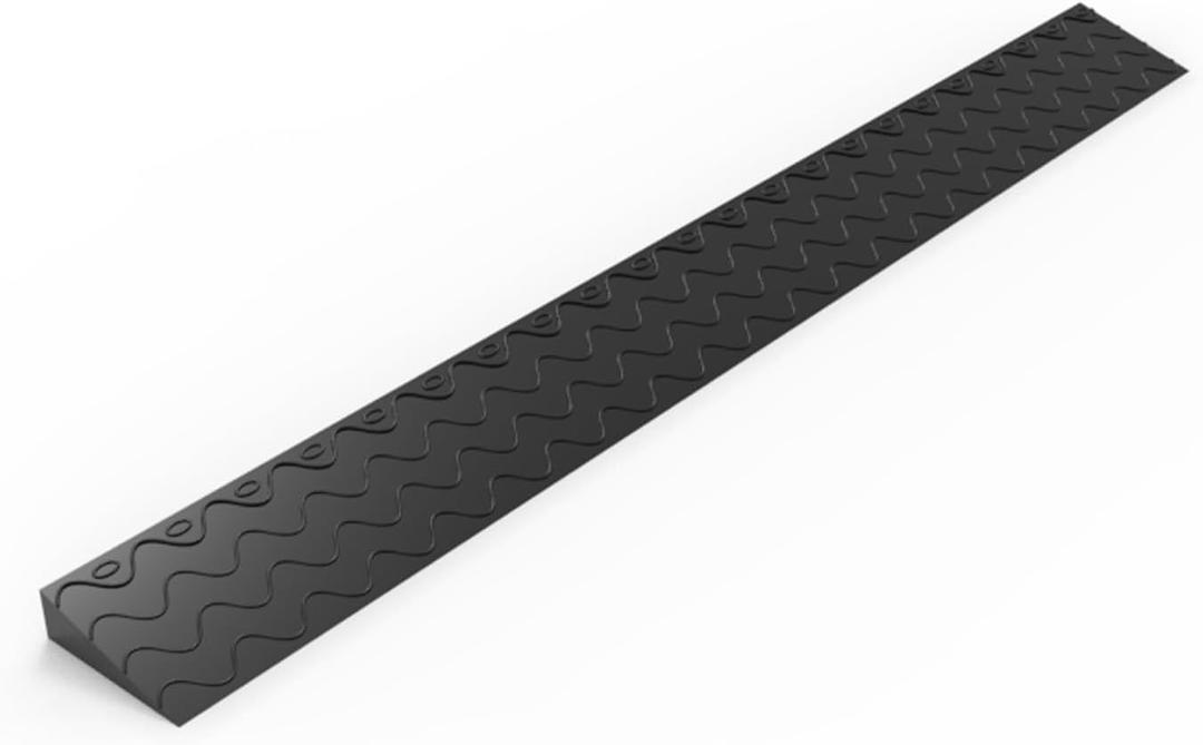 Henka 1.2" Rise Threshold Ramps for Doorways, Wheelchair Ramp for Home Steps, Door Threshold Ramp with Anti-Slip Surface (Color: Black, Size: 39x3.94x1.2in)