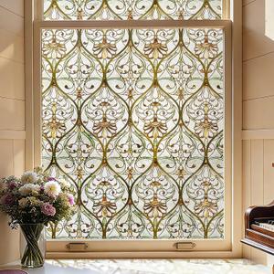 Window Privacy Film, 3D Stained Glass Window Film, 23.6x35.4in