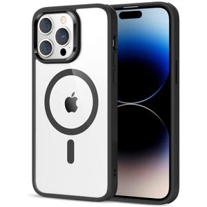 ESR for iPhone 14 Pro Max Case, Compatible with MagSafe, Shockproof Military-Grade Protection, Scratch-Resistant Back, Magnetic Phone Case for iPhone 14 Pro Max, Classic Hybrid Case, Clear Black
