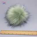 Furryvalley Faux Fur Pompom 6pcs DIY Crafts Fluffy Balls for Hat Shoes Scarves with Snap Fastener Removable Knitting Hat Horse Riding Hat Silk Accessories 6 Inch Extra Large(3 Popular Mix Colors)