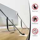 2 Pack Adjustable TV Safety Straps, Wall Anchors Prevent Falling Strap, No-Drill Adhesive Anti-Tip Furniture Anchors for Baby Proofing