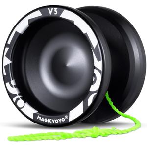 MAGICYOYO V3 Yoyo for Kids 812 or Above, Responsive Yoyo Professional with Dual Function, Professional Trick Yo yo for Adults with 12 Yoyo Strings, KK Bearing, Bearing Puller, Axle,Case Bag Black