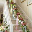 8.2ft Chocolate Foam Easter Bunny Banner Neutral Brown Bunny Garland Farmhouse Hanging Decoration Easter Spring Party Supplies for Mantel, Fireplace, Wall Home Office Decor