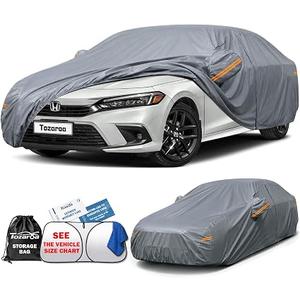 Car Cover Waterproof All-Weather, Outdoor Full Exterior Sedan Covers Custom Fit for Mitsubishi Mirage,BMW 2 Series,Genesis G70,Honda Insight,Toyota Yaris iA,Audi A3,etc,Size A1
