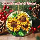 2 x Christmas Ornaments, Sunflower Ornament, Christmas Tree Decorations, Holiday Decorations, Holiday Ornaments, Sunflower Gifts, Flowers Lovers Gift, Holiday Party Gifts, and Xmas Gift Ideas