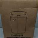 BestOffice | 13 Gallon Trash Can with Lid | Automatic Touchless Garbage Can | Odor Control | Modern Oval Design | Easy to Clean | Stainless Steel | Fits Any Kitchen, Bathroom, Office or Home