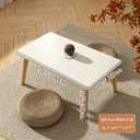 Square Coffee Table for Living room, White, 19.7"D x 31.5"W x 16"H