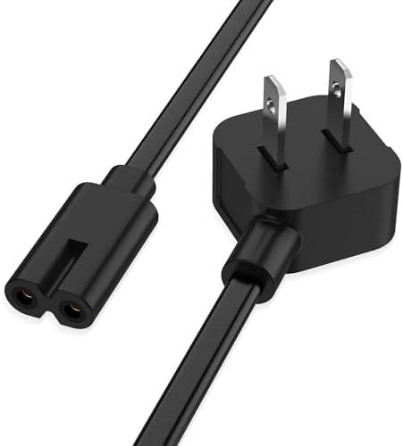 AGVEE 10ft TV Power Cord for LG TV LCD LED HD 4K 8K, 90 Degree ETL Listed 18AWG 2-Prong AC Power Cable IEC C7 C8 Replacement for LG TV, Black AGVEE 10ft TV Power Cord for LG TV LCD LED HD 4K 8K, 90 Degree ETL Listed 18AWG 2-Prong AC Power Cable IEC C7 C8 Replacement for LG TV, Black