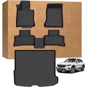 Floor Mats for Mercedes Benz GLC 300 / GLC 43 AMG/GLC 63 AMG 2023-2026 | (Not for Coupe or PHEV (350e)), Heavy Duty TPE Waterproof Non-Slip All Weather Protection, Floor Mats & Cargo Liner