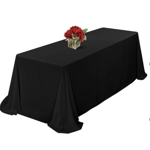 Dailyset 4 Pack Black Tablecloths for Rectangle Tables, 90 x 156 Inches, StainResistant Polyester Fabric for 8 Foot Tables Washable Table Covers for Weddings, Banquets, Birthday Parties, Events