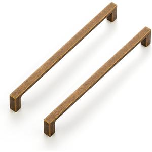 Ravinte 10 Pack Solid 7-1/2 Inch Kitchen Square Cabinet Handles Antique Brass Pulls Drawer Pulls Kitchen Cabinet Hardware Handles