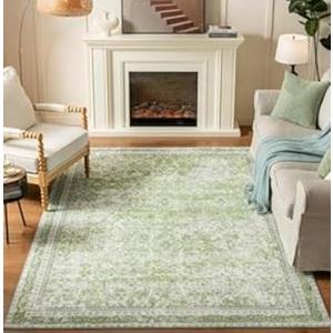 Istana Hallway Runner Rug 2x6 - Light Green Kitchen Rugs Non Slip Washable -Silk's Soft Touch Carpet Runner - Stylish Rug Runner for Home